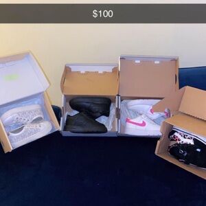 All 4 pairs of shoes